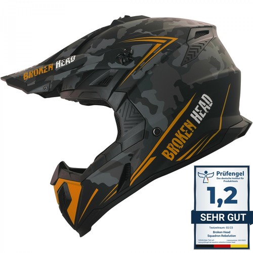 Casco cross testa rotta - testa,